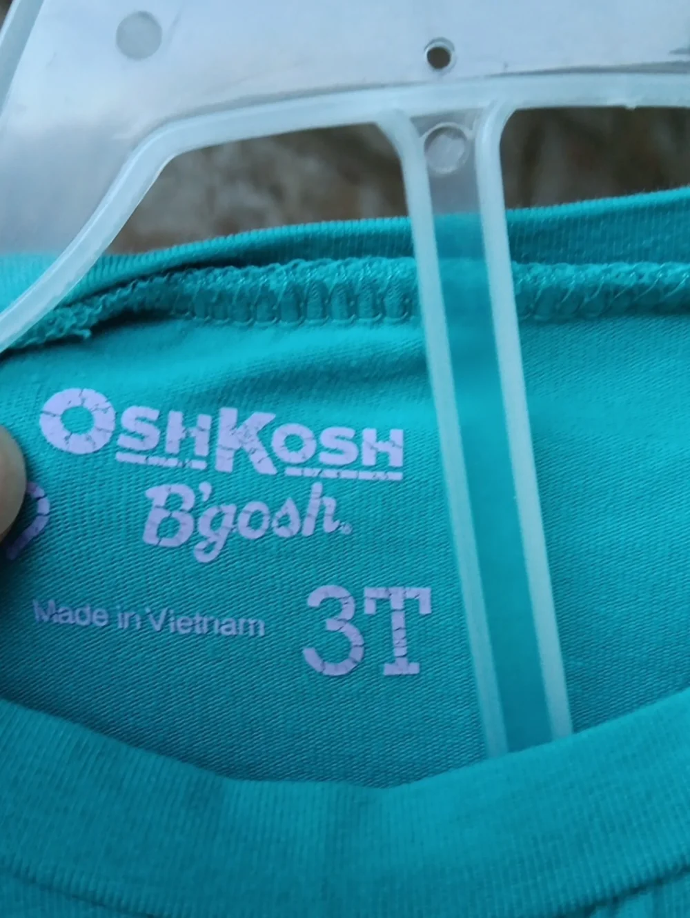 OshKosh B'gosh Turquoise Long-Sleeve Dress with Rosette Yoke